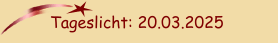 Tageslicht: 20.03.2025