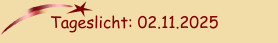 Tageslicht: 01.11.2025